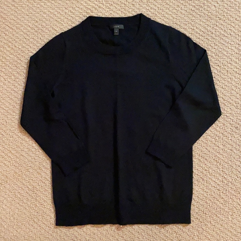 Black JCrew Morino Wool Sweater